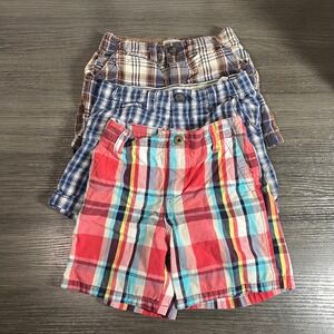Cherokee Place 1989 Baby Boy Shorts Lot 24M Plaid Red‎ Blue Brown